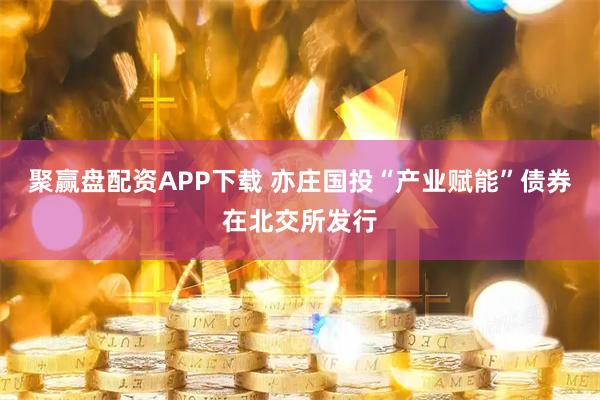 聚赢盘配资APP下载 亦庄国投“产业赋能”债券在北交所发行